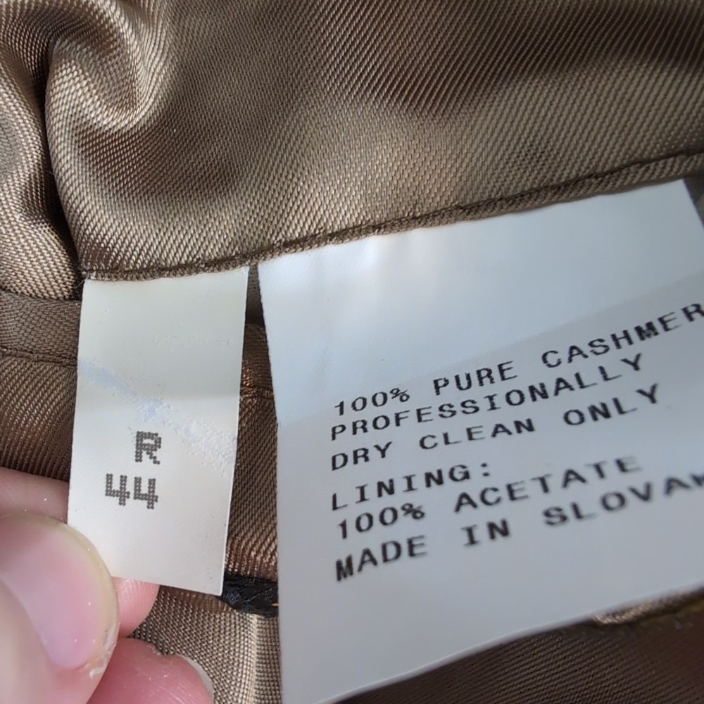 FENZIA EUROMODA 100% PURE CASHMERE Men's Sport Blazer 3 Button Brown 44R‎ Jacket - Picture 10 of 12